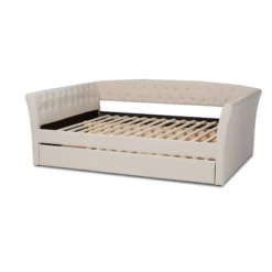 Delora Upholstered Daybed With Trundle Beige - Baxton Studio -Outlet Baxton Studio Store GUEST 004c6fe5 bf52 4dad 98f1 572bdf62cf24