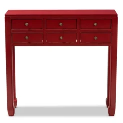 Pomme Accent 6 Drawer Console Table Red - Baxton Studio 14 Pomme Accent 6 Drawer Console Table Red - Baxton Studio -Outlet Baxton Studio Store GUEST 0051d4b1 f737 498c 981d b54e90cd0a61