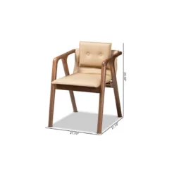 2pc Marcena Imitation Leather Upholstered And Wood Dining Chair Set - Baxton Studio -Outlet Baxton Studio Store GUEST 00ae3434 fa2e 4734 be74 9c8c84d5d7ec