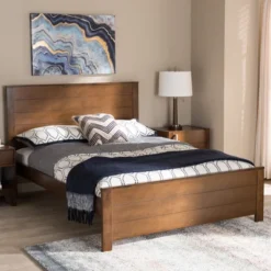 Catalina Modern Classic Mission Style Finished Wood Platform Bed - Baxton Studio -Outlet Baxton Studio Store GUEST 00f3eb95 1918 4539 92c9 ce895f4cead5