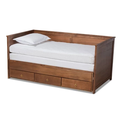 Twin To King Thomas Expandable Daybed With Storage Drawers - Baxton Studio 2 Twin To King Thomas Expandable Daybed With Storage Drawers - Baxton Studio - Image 2
