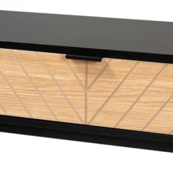 Jacinth Two-Tone Wood And Metal 2 Drawer Console Table Black/Natural Brown - Baxton Studio -Outlet Baxton Studio Store GUEST 02ea8eaf 0696 4aaf b903 081cede8a3a8