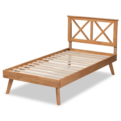 Galvin Wood Platform Bed Brown - Baxton Studio 2 Galvin Wood Platform Bed Brown - Baxton Studio - Image 2