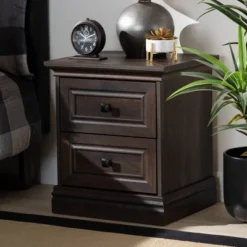 Nolan 2 Drawer Wood Nightstand Brown/Black - Baxton Studio 12 Nolan 2 Drawer Wood Nightstand Brown/Black - Baxton Studio -Outlet Baxton Studio Store GUEST 03002fe3 7ba4 43d0 9a85 701c4000f3a6