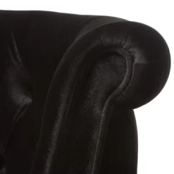 Flax Victorian Style Contemporary Velvet Fabric Upholstered 2 Seater Loveseat Black - Baxton Studio 14 Flax Victorian Style Contemporary Velvet Fabric Upholstered 2 Seater Loveseat Black - Baxton Studio -Outlet Baxton Studio Store GUEST 031c8944 4a0d 4f55 90b9 c74663e618ba