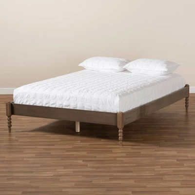 Cielle French Bohemian Wood Platform Bed Frame - Baxton Studio 5 Cielle French Bohemian Wood Platform Bed Frame - Baxton Studio - Image 5