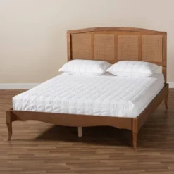 Marieke Wood Platform Bed Ash Walnut - Baxton Studio -Outlet Baxton Studio Store GUEST 040a7282 6011 423d 9371 dc821b53da27