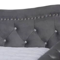 Abbie Velvet Fabric Upholstered Crystal Tufted Daybed - Baxton Studio -Outlet Baxton Studio Store GUEST 0423f537 0eec 4dc9 b8ca b888f77d7826