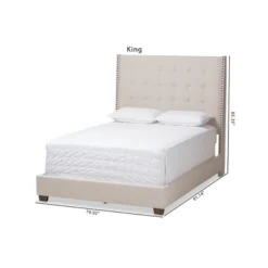 Georgette Modern And Contemporary Fabric Upholstered Bed - Baxton Studio -Outlet Baxton Studio Store GUEST 04f5e4b4 9948 4ca0 badd 9dd454dd4923