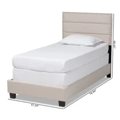 Ansa Upholstered Bed - Baxton Studio -Outlet Baxton Studio Store GUEST 0503064e e420 457c 9807 8d558b1d6ec9