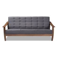 Larsen Wood Sofa Gray - Baxton Studio -Outlet Baxton Studio Store GUEST 05e4d470 abe0 430a 9f89 025e75565382