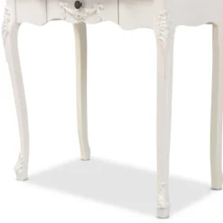 2pc Macsen Wood Vanity Set With Adjustable Mirror White - Baxton Studio -Outlet Baxton Studio Store GUEST 0610e8ac 9576 4048 ae04 e638d5c242aa