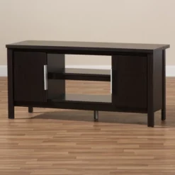 Marley Modern And Contemporary Finished TV Stand For TVs Up To 47" Dark Brown - Baxton Studio -Outlet Baxton Studio Store GUEST 06eeb8b1 971c 4a79 b00c 26676be6cc86