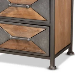 Laurel Wood 5 Drawer Cabinet Gray/Brown - Baxton Studio -Outlet Baxton Studio Store GUEST 072cc0e1 98a0 4a1d a02a 05538fb69dce