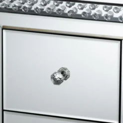 Baxton Studio Mina Mirrored 2 Drawer Nightstand Bedside Table Silver - BaxtonStudio -Outlet Baxton Studio Store GUEST 07d728e0 4835 4e95 99f7 8873597344bd