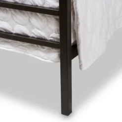Queen Eleanor Vintage Industrial Finished Metal Canopy Bed Black - Baxton Studio -Outlet Baxton Studio Store GUEST 08727094 74ed 47e4 ac27 45352e7cf1ce
