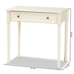 Mahler Wood 1 Drawer Console Table White - Baxton Studio -Outlet Baxton Studio Store GUEST 087f14ab 688d 4d6d b69d d721fa30cedf