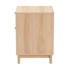 Elsbeth Wood And Natural Rattan 1 Drawer End Table Light Brown/Natural Brown - Baxton Studio -Outlet Baxton Studio Store GUEST 08c968f3 3ab9 4528 a341 5d55e6ef345f