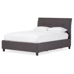 Queen Lea Modern And Contemporary Mix - Linen Storage Platform Bed - Baxton Studio -Outlet Baxton Studio Store GUEST 093a971e 1191 4e7f a261 826b38e1c0e7