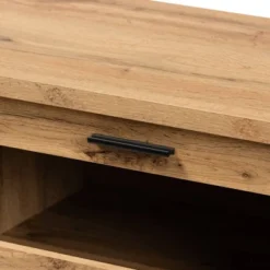 Adelino Wood 2 Drawer TV Stand For TVs Up To 55" Oak Brown/Black - Baxton Studio -Outlet Baxton Studio Store GUEST 0a52794a 06cb 4019 90a6 f72f31cd1d44