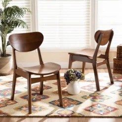 2pc Katya Wood Dining Chair Set Brown - Baxton Studio -Outlet Baxton Studio Store GUEST 0ad67e6e 2d71 488f 8538 aa588d87ffaf