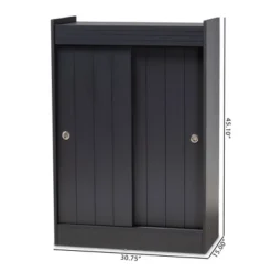 2 Door Leone Finished Wood Entryway Shoe Storage Cabinet Black - Baxton Studio -Outlet Baxton Studio Store GUEST 0b29a7f3 9ccc 4fe0 a1a1 3db9312e00b4