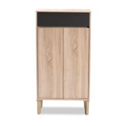 Fella Two-Tone Oak And Entryway Shoe Cabinet With Drawer Brown - Baxton Studio -Outlet Baxton Studio Store GUEST 0c094adf 01b0 46e1 aee5 a5b50605890e