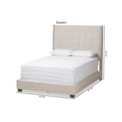 Georgette Modern And Contemporary Fabric Upholstered Bed - Baxton Studio -Outlet Baxton Studio Store GUEST 0fa1ee98 c083 4cdc 9cb3 c2b673c2eda6