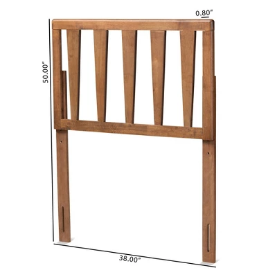 Duncan Wood Headboard Walnut - Baxton Studio 4 Duncan Wood Headboard Walnut - Baxton Studio - Image 4