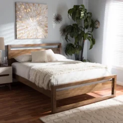 King Torino Mid Century Modern Solid Wood Open Frame Style Platform Bed Brown - Baxton Studio 11 King Torino Mid Century Modern Solid Wood Open Frame Style Platform Bed Brown - Baxton Studio -Outlet Baxton Studio Store GUEST 0ff61de2 bb3a 427b ad01 a8a70220179f