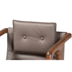 2pc Marcena Leather Upholstered And Wood Dining Chair Set Gray/Walnut Brown - Baxton Studio -Outlet Baxton Studio Store GUEST 10cdb93e 3920 4820 86c7 6da8cce9ca5a