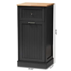 Marcel Oak Finished Kitchen Cabinet Gray/Brown - Baxton Studio -Outlet Baxton Studio Store GUEST 11411c22 a682 4e6e 8926 ee29eee536a4