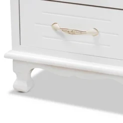 Layton Wood 3 Drawer Nightstand White - Baxton Studio -Outlet Baxton Studio Store GUEST 1151d581 c539 4f8d af7c 515a96e0ca9d