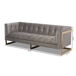 Ambra Velvet Sofa - Baxton Studio -Outlet Baxton Studio Store GUEST 11eb148f 8fba 43e5 a68c b83310eba883