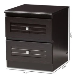 Carine Modern And Contemporary Finished 2 Drawer Nightstand Dark Brown - Baxton Studio 15 Carine Modern And Contemporary Finished 2 Drawer Nightstand Dark Brown - Baxton Studio -Outlet Baxton Studio Store GUEST 1250a6d0 fd27 4976 b5a0 aff76919dc8a