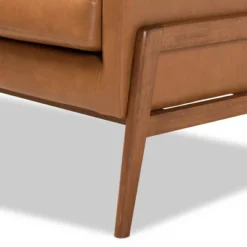 Perris Mid-Century Faux Leather Upholstered Wood Lounge Chair Walnut/Brown - Baxton Studio 11 Perris Mid-Century Faux Leather Upholstered Wood Lounge Chair Walnut/Brown - Baxton Studio -Outlet Baxton Studio Store GUEST 12b84847 3e9a 46ff 962a cf0d1014f429