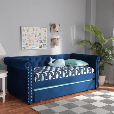 Mabelle Daybed With Trundle - Baxton Studio 6 Mabelle Daybed With Trundle - Baxton Studio - Image 6