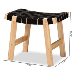 Nahla Rustic Wood Accent Bench Black/Oak Brown - Baxton Studio -Outlet Baxton Studio Store GUEST 13a29de2 74e7 402d 8fc7 fc214d0d2756