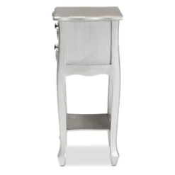 Eliya Brushed Wood 2 Drawer Nightstand Silver - Baxton Studio -Outlet Baxton Studio Store GUEST 14060581 1235 442e be21 8ba85bbe8297