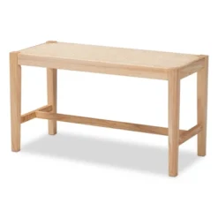 Danyl Wood Rattan Accent Bench Oak Brown - Baxton Studio -Outlet Baxton Studio Store GUEST 15a1d000 596b 4dc6 8c73 3c73cac31416