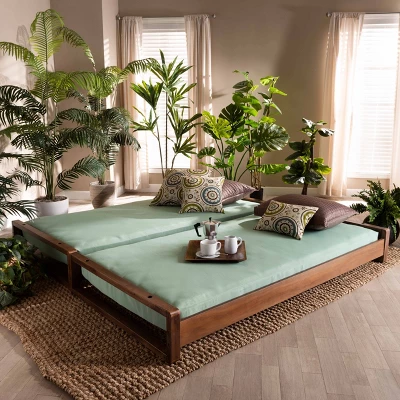 King Klara Wood Expandable Bed Frame Walnut - Baxton Studio 7 King Klara Wood Expandable Bed Frame Walnut - Baxton Studio - Image 7