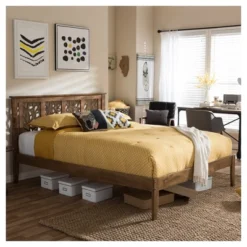 Trina Contemporary Tree Branch Inspired Wood Platform Bed Walnut Brown - Baxton Studio -Outlet Baxton Studio Store GUEST 168544c9 7b20 4f24 a504 7b4a466f8822