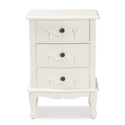 Callen Wood 3 Drawer Nightstand White - Baxton Studio 11 Callen Wood 3 Drawer Nightstand White - Baxton Studio -Outlet Baxton Studio Store GUEST 16d1a51d 3efd 4519 9389 2ec4b458338f