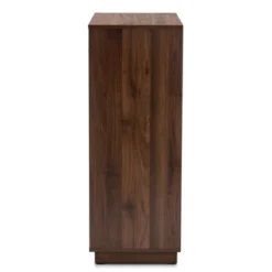 Mette Walnut Finished Wood Chest White - Baxton Studio