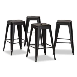 4pc Horton Metal Stackable Counter Stool Set - Baxton Studio -Outlet Baxton Studio Store GUEST 1731db0e e666 440f a1e0 d8dc1d9fb29d