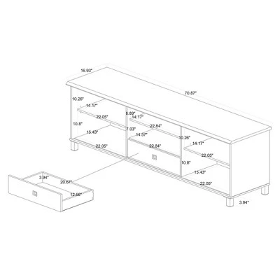 Unna Wood 2 Door TV Stand For TVs Up To 65" Oak Brown/Black - Baxton Studio 6 Unna Wood 2 Door TV Stand For TVs Up To 65" Oak Brown/Black - Baxton Studio - Image 6