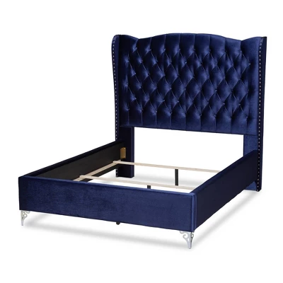Hanne Bed Navy Blue - Baxton Studio 2 Hanne Bed Navy Blue - Baxton Studio - Image 2