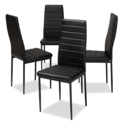 Set Of 4 Armand Modern And Contemporary Faux Leather Upholstered Dining Chairs - Baxton Studio -Outlet Baxton Studio Store GUEST 18c2952e 996c 45b5 8edd 944c1d99f66a
