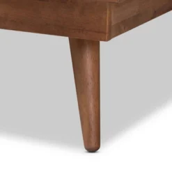 Full Nura Wood And Synthetic Rattan Platform Bed Walnut Brown - Baxton Studio -Outlet Baxton Studio Store GUEST 18f349cc 291a 495f 8517 48c4a4599301