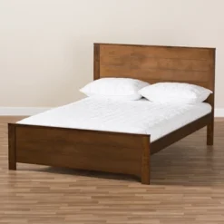 Catalina Modern Classic Mission Style Finished Wood Platform Bed - Baxton Studio -Outlet Baxton Studio Store GUEST 194031b2 c262 44fe bd31 98a30bcecc22
